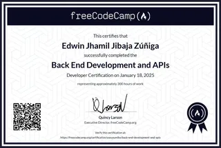 Certificado freeCodeCamp — Back End Development and APIs